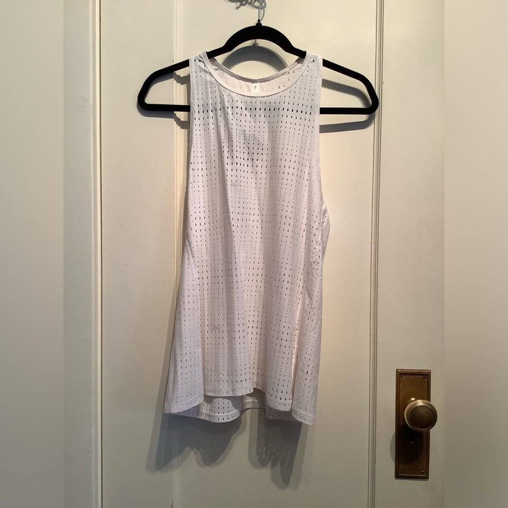 White Athleta Racerback Tank Top